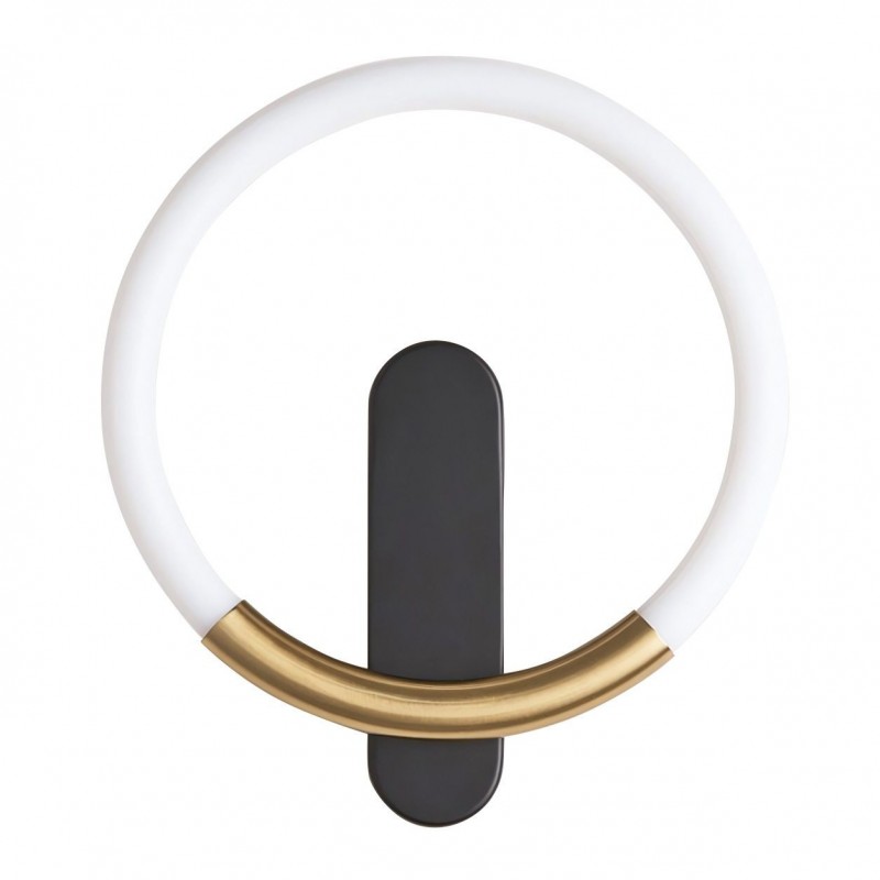 KINKIET ŚCIENNY LED LHJ068-W Czarny / Złoty Szczotkowany