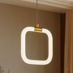 LAMPA SUFITOWA WISZĄCA LED LHJ057-CP1 ZŁOTA SZCZOTKOWANA