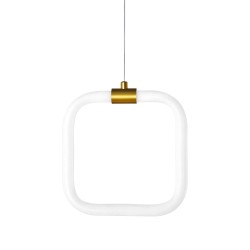 LAMPA SUFITOWA WISZĄCA LED LHJ057-CP1 ZŁOTA SZCZOTKOWANA