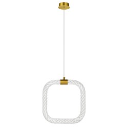 LAMPA SUFITOWA WISZĄCA LED LHJ056-CP1 ZŁOTA SZCZOTKOWANA