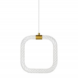 LAMPA SUFITOWA WISZĄCA LED LHJ056-CP1 ZŁOTA SZCZOTKOWANA