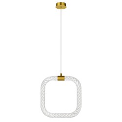 LAMPA SUFITOWA WISZĄCA LED LHJ056-CP1 ZŁOTA SZCZOTKOWANA
