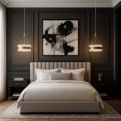 LAMPA WISZĄCA KRYSZTAŁOWA LED LHJ099-CP ZŁOTA