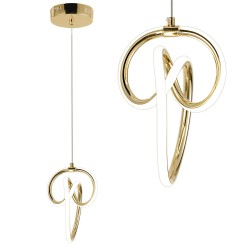 LAMPA WISZĄCA LED LHJ092-1CP Złota