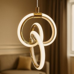 LAMPA WISZĄCA LED LHJ092-1CP Złota