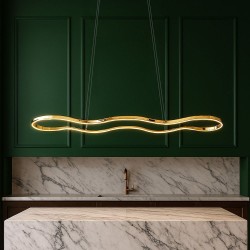 LAMPA SUFITOWA WISZĄCA LED LHJ028-CP 100cm Złota