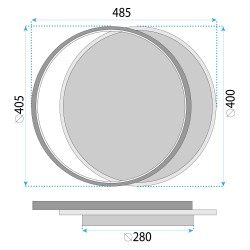 Lampa sufitowa LHJ076-C BLACK/WHITE 40 CM LED