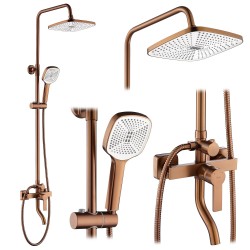 Zestaw Natryskowy REA ARGUS MIEDŹ SZCZOTKOWANA