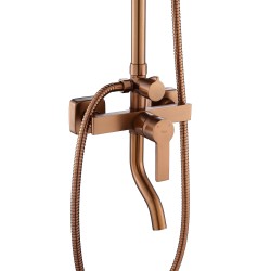 Zestaw Natryskowy REA ARGUS MIEDŹ SZCZOTKOWANA