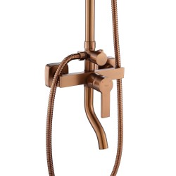 Zestaw Natryskowy REA ARGUS MIEDŹ SZCZOTKOWANA