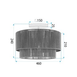 LAMPA SUFITOWA APP1838-1C