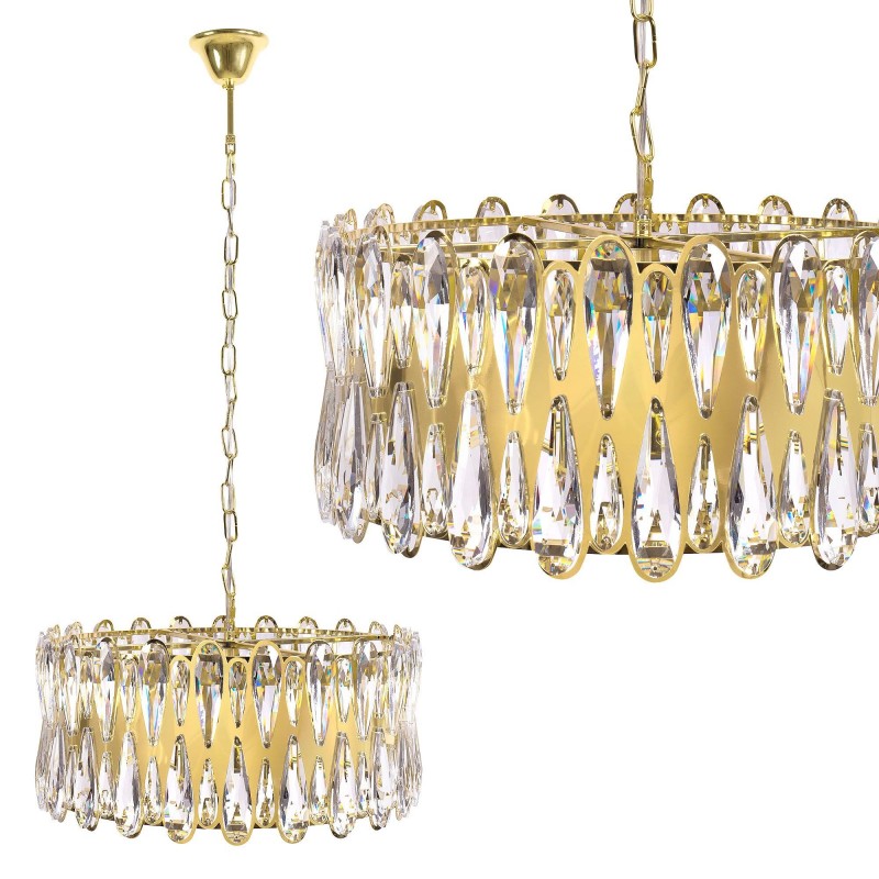 LAMPA SUFITOWA WISZĄCA APP1718-CP ZŁOTA