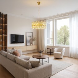 LAMPA SUFITOWA WISZĄCA APP1718-CP ZŁOTA