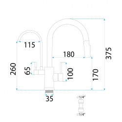Bateria kuchenna Rea Eco Fresh ZŁOTA