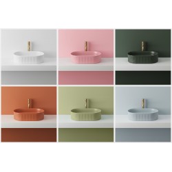 Umywalka nablatowa Rea Vanda Baby Blue Matt