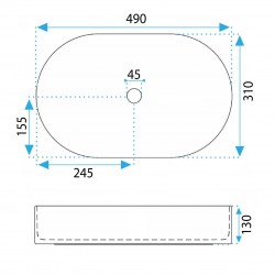 Umywalka nablatowa Rea Vanda Bubble Gum Matt
