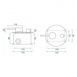 Zestaw natryskowy podtynkowy Rea Argon Miedź Szczotkowana  + BOX