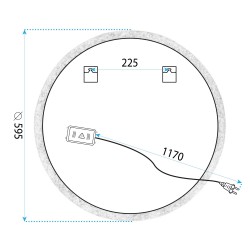LUSTRO ŚCIENNE LED Z RAMĄ 60cm BL806