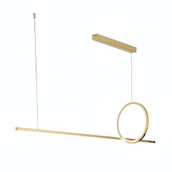 LAMPA SUFITOWA WISZĄCA LED LHJ111-CP C ZŁOTA SZCZOTKOWANA