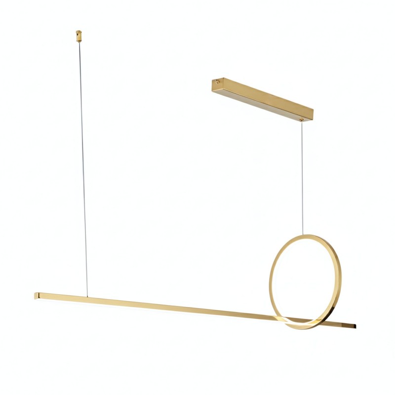 LAMPA SUFITOWA WISZĄCA LED LHJ111-CP C ZŁOTA SZCZOTKOWANA