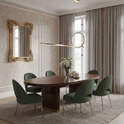 LAMPA SUFITOWA WISZĄCA LED LHJ111-CP C ZŁOTA SZCZOTKOWANA