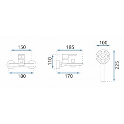 Bateria wannowa REA Flip czarna