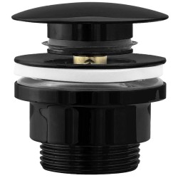 Korek umywalkowy uniwersalny klik-klak Rea CZARNY METALICZNY