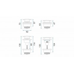 Korek umywalkowy uniwersalny klik-klak Rea Miedź Szczotkowana