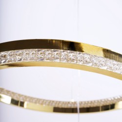 LAMPA WISZĄCA SUFITOWA LED KRYSZTAŁOWA LHJ043-CP2 ZŁOTA