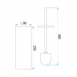 Szczotka WC B106 BRUSH GOLD