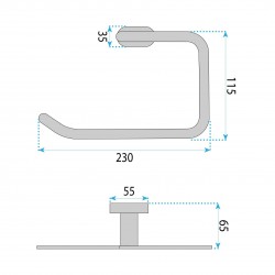 Wieszak łazienkowy RING 110 Til Złoty