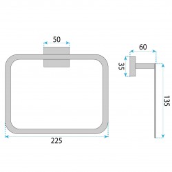Wieszak łazienkowy Ring 210 OSTE MATT BLACK