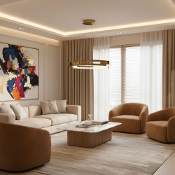 LAMPA SUFITOWA WISZĄCA G127-CP 50cm Złota