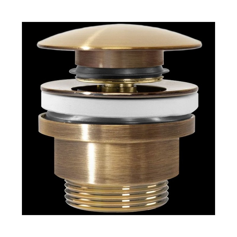 Korek umywalkowy uniwersalny klik-klak Rea Złoty Antyczny