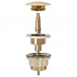 Korek umywalkowy uniwersalny klik-klak Rea Złoty Antyczny