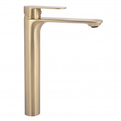 Bateria Umywalkowa REA Drop Złota Szczotkowana Wysoka