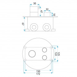 Zestaw natryskowy podtynkowy z termostatem Rea Lungo Diamond Złoty+ BOX