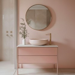 Bateria Umywalkowa REA Drop Miedź Szczotkowana Wysoka