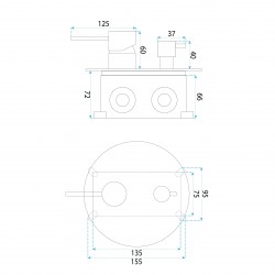 Zestaw natryskowy podtynkowy Rea Lungo Diamond Chrom + BOX
