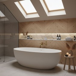 Bateria wannowa REA DROP Złota Szczotkowana