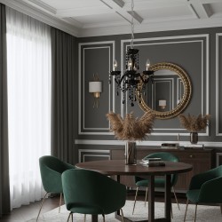 LAMPA SUFITOWA WISZĄCA EBT005-3CP CZARNA