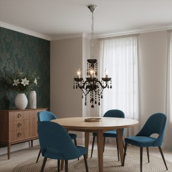 LAMPA SUFITOWA WISZĄCA EBT005-3CP CZARNA