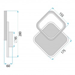KINKIET ŚCIENNY LED LHJ080-W BIAŁY