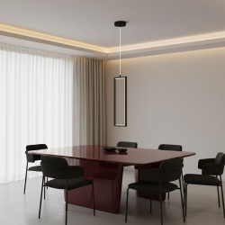 LAMPA SUFITOWA WISZĄCA LED LHJ083-1CP CZARNA