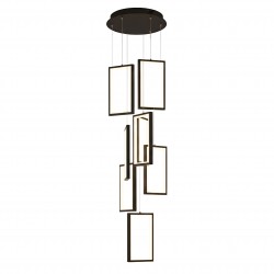 LAMPA SUFITOWA WISZĄCA LED LHJ089-7CP CZARNA