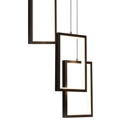 LAMPA SUFITOWA WISZĄCA LED LHJ089-7CP CZARNA