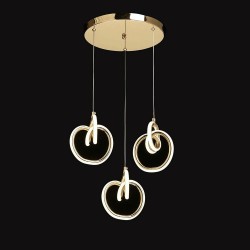 LAMPA SUFITOWA WISZĄCA LED LHJ093-3CP ZŁOTA