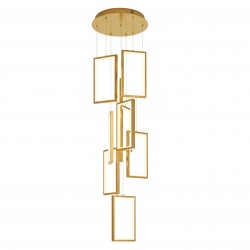 LAMPA SUFITOWA WISZĄCA LED LHJ090-7CP ZŁOTA