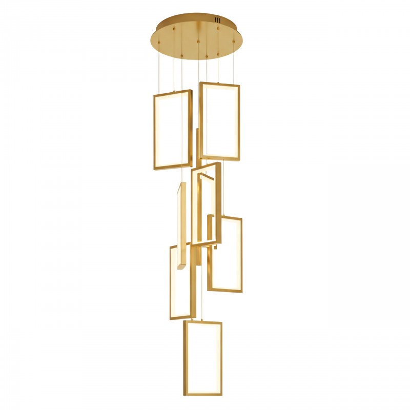 LAMPA SUFITOWA WISZĄCA LED LHJ090-7CP ZŁOTA