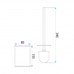 Szczotka WC B110 BRUSH STEEL